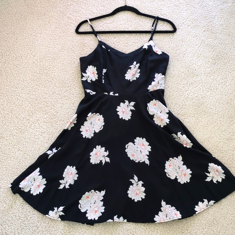Old Navy Black Floral Sundress